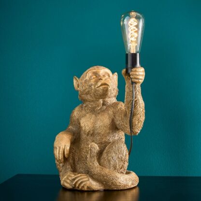 Sitting Monkey Table Lamp Gold WERNS®