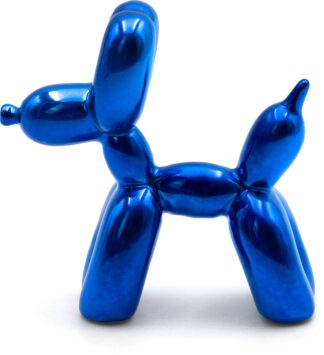 Balloon dog metallic blue mini 19€