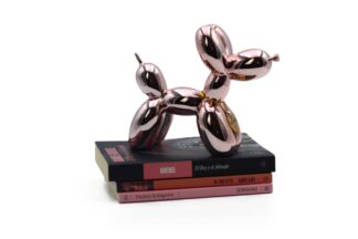 Balloon dog metallic pink 49€