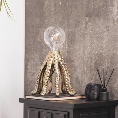 Octopus lamp - gold