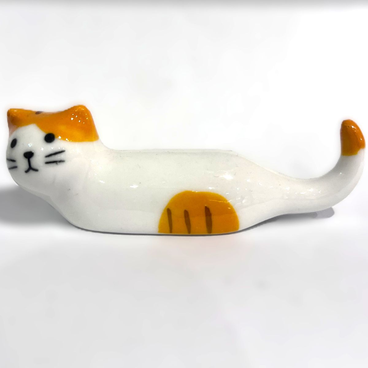 Soporte cerámico decorativo – Gato largo blanco y naranja 3€ - Image 3
