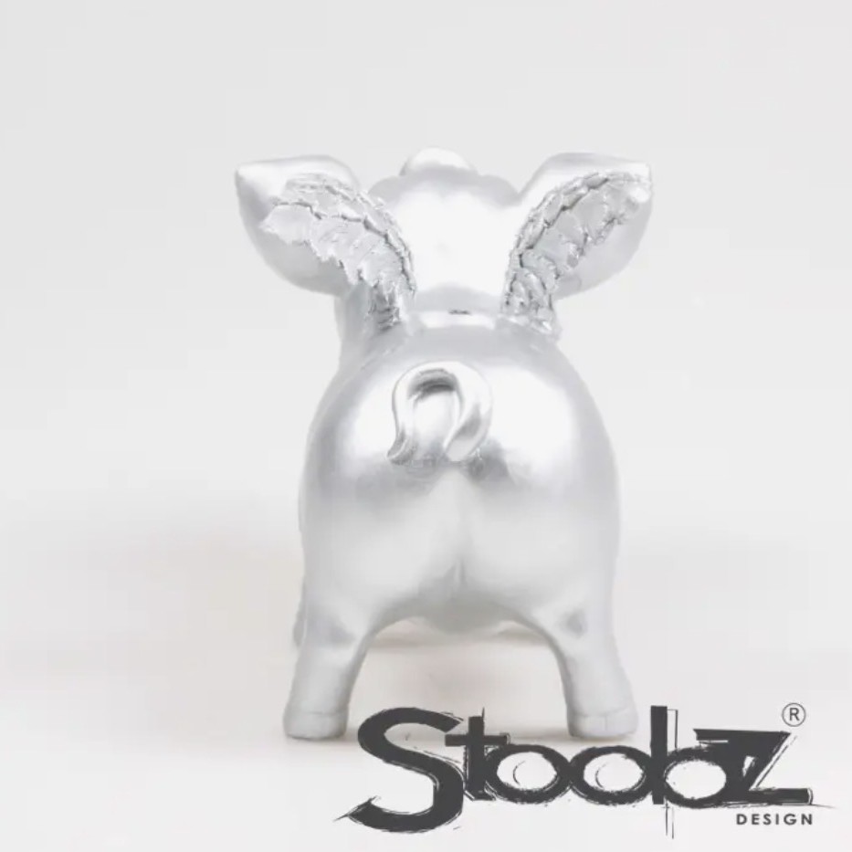 Hucha cerdo con alas Stoobz – Plateado 35€ - Image 2